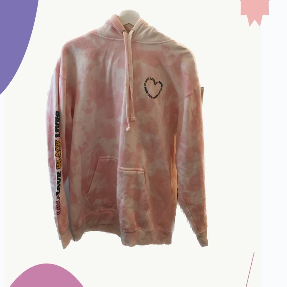 Cross Colours Pink LBL Love Black Lives Hoodie